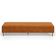 Kit 02 Puffs Decorativo Sala de Estar Bali W01 Pés Palito 170x60cm Couríssimo Canela - Lyam Decor