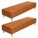 Kit 02 Puffs Decorativo Sala de Estar Bali W01 Pés Palito 170x60cm Couríssimo Canela - Lyam Decor