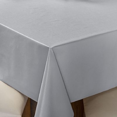 Toalha de Mesa 8 Lugares Térmica Impermeável 1,40 m x 2,50 m 100% Policloreto de Vinila - Cinza