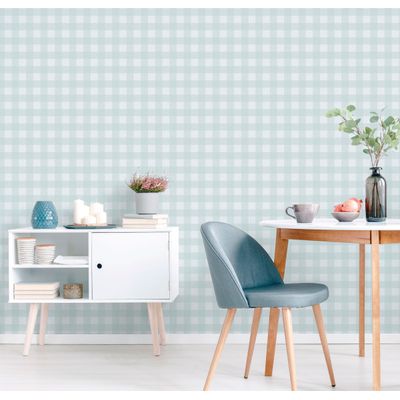 Papel de Parede Essential Xadrez Vichy Cor Verde ES98134