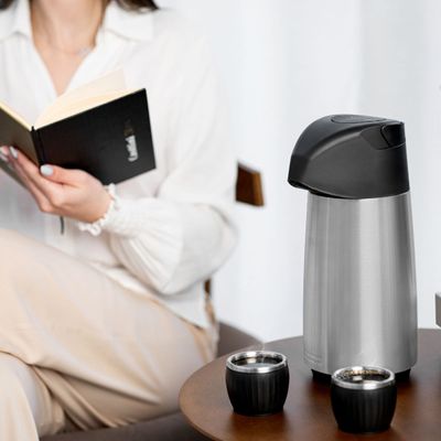 Kit 2 Xícaras para Café Tramontina em Aço Inox Preto 80 ml