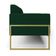 Sofá 2 Lugares Namoradeira Industrial Alta Dourado Marisa Bouclê Verde