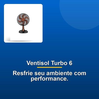 Ventisol Ventilador Mesa Turbo 6 30cm Bronze 220v