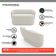 Poltrona Com Namoradeira E Puff Orgânico Mavi Bouclê Creme - Desk Design