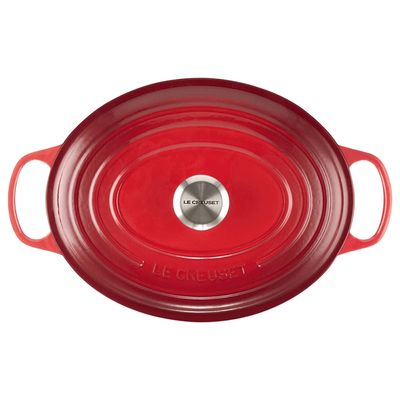 KIT LE CREUSET PANELA OVAL 31CM E FRIGIDEIRA SKILLET 23CM VERMELHO