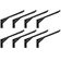 Kit 04 Pares Suporte Para Mesa Dobrável Retrátil 30 cm H02 Mão Francesa Preto - Lyam
