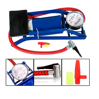 Bomba de Ar com Pedal Alta Pressão Pneu Bola Colchão