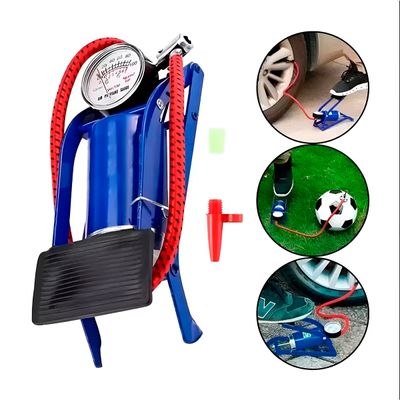 Bomba de Ar com Pedal Alta Pressão Pneu Bola Colchão