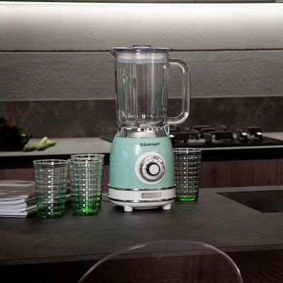 LIQUIDIFICADOR ARIETE VINTAGE COPO DE VIDRO 1,5L 1000W VERDE 220V 00C058304ARBR