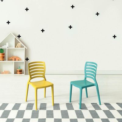 Cadeirinha Infantil de Plástico Tramontina Sofia Amarelo Cadeira para Crianças Brincar Estudar