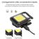 Mini Lanterna Mosquetão Chaveiro Led Holofote Multifuncional Usb Único / Preto