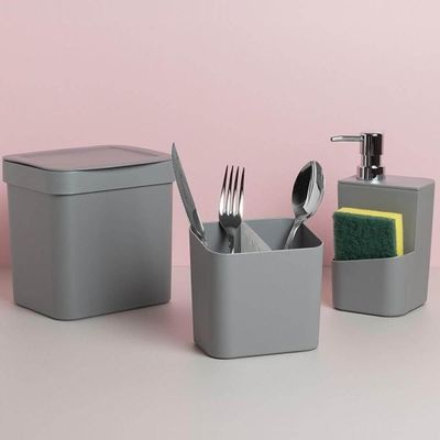 Utensílios Cozinha Escorredor Louça Lixeira