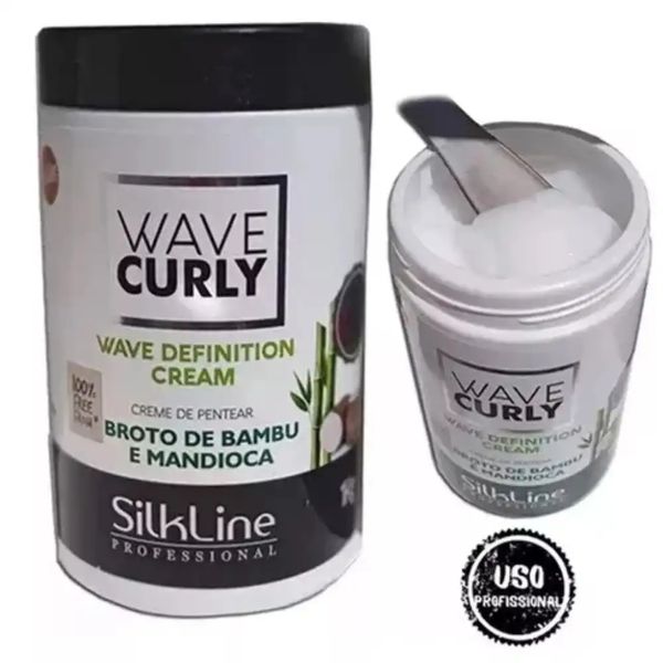 Creme de Pentear Broto de Bambu E Mandioca Silkline 1kg