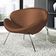 Poltrona Trevo Couro Natural Marrom Base Cromada