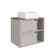 Gabinete de Banheiro Suspenso 60cm com 2 Nichos 1 Porta Basculante e 1 Gaveta BH8005 Mel/Arenas com Cuba Branca