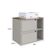 Gabinete de Banheiro Suspenso 60cm com 2 Nichos 1 Porta Basculante e 1 Gaveta BH8005 Mel/Arenas com Cuba Branca