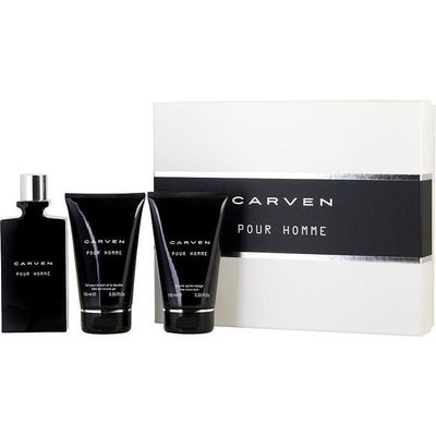 Perfume Masculino Carven Pour Homme Edt Spray 100ml &pós-barba Balm Gel de Banho