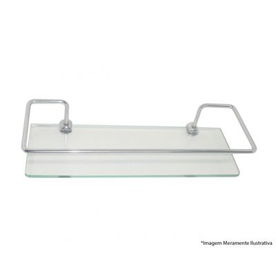 Porta Shampoo Hidrolar Vidro Reto 30X10Cm