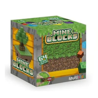 Blocos Magnéticos Mineblocks 64 Blocos Window Box - Multikids BR2512