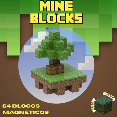 Blocos Magnéticos Mineblocks 64 Blocos Window Box - Multikids BR2512