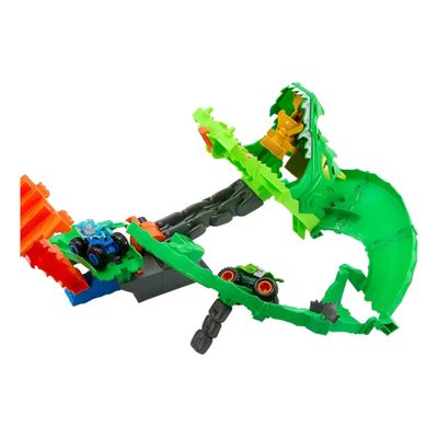 Pista Hot Wheels Monster Trucks Destruição Do Dragão Mattel