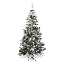Árvore Natal Verde 611 Galhos Nevados Realista 1,8 Altura