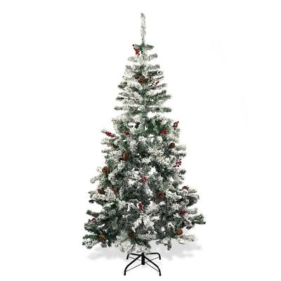 Árvore Natal Verde 611 Galhos Nevados Realista 1,8 Altura