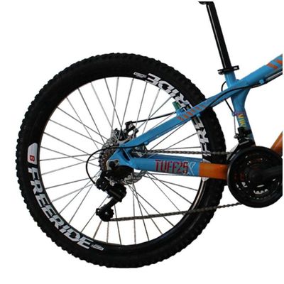 Bicicleta Freeride Aro 26 21 Velocidades Viking X Tuff25/30 Azul Laranja