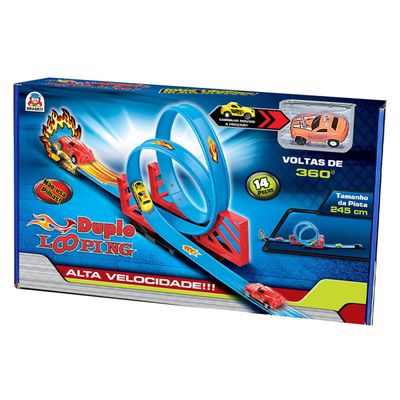Pista Para Carrinho Duplo Looping 0300 - Braskit