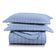 Kit Colcha Cobre Leito Plissê King Seersucker Premium 3 Peças Maciez e Leveza com Textura 3D Azul Mineral