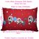 Par de Fronha KazzaVip Malha 100% Algodão Disney Estampada Minnie Feliz Red 48cmx68cm Vermelho