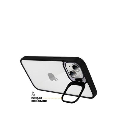 Kit Capa Gravity Preta e Pelicula Nano Vidro para iPhone 15 - Gshield
