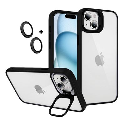 Kit Capa Gravity Preta e Pelicula Nano Vidro para iPhone 15 - Gshield