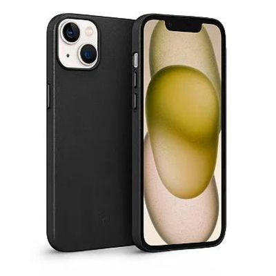 Kit Capa Couro Dual Preta e Pelicula Coverage 5D Pro Preta para iPhone 15 Plus - Gshield