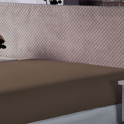 Lençol Queen Portallar Malha 100% Algodão Premiun Classic Cotton Cappucino