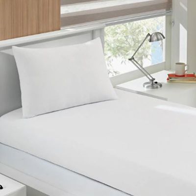 Jogo de Cama Buettner Solteiro Malha Basic Liso 2 Peças Branco