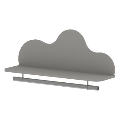 Prateleira Decorativa com Cabideiro 80cm Nuvem Fendi Genialflex