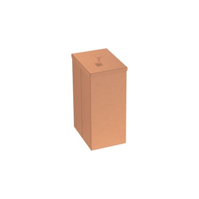 LIXEIRA TRAMONTINA LUZ SLIM AÇO INOX EM ACABAMENTO SCOTCH BRITE E REVESTIMENTO ROSE GOLD 5,5L 94540/073