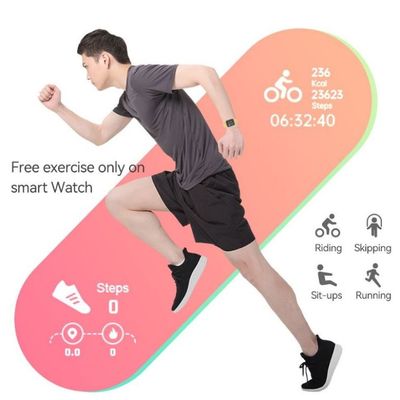 Smartwatch D20S - Monitor de Saúde, Tela HD, e Pulseira DS Rosa