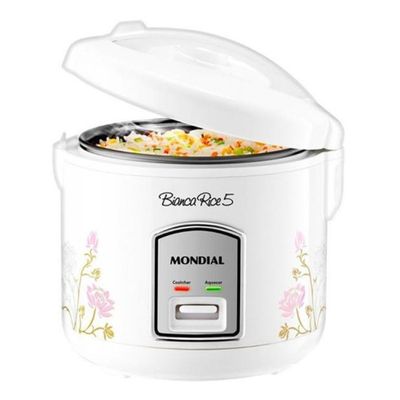 Panela Elétrica De Arroz Mondial 400w 5 Xícaras 127v Branca Npe05