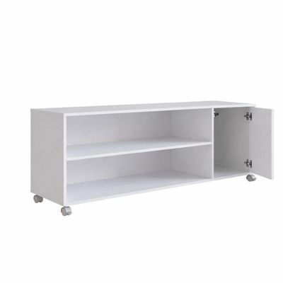 Rack com 1 Porta e Nichos para Televisor 55 polegadas B57 Branco Emovell
