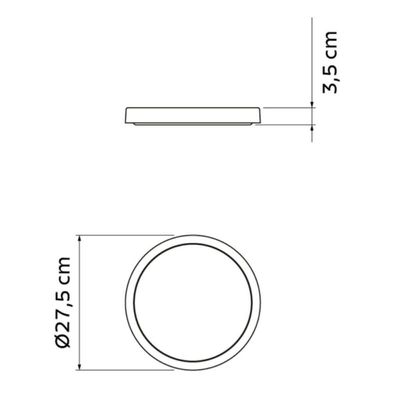 Kit 2 Pratos Pequenos para Vaso de Flor Tramontina Plástico Reciclável Granito Areia Jardim