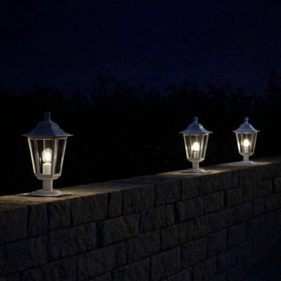 Kit 2 Balizadores para Jardim Luminária Externa em Alumínio Lente Transparente Clássico Grega Dital
