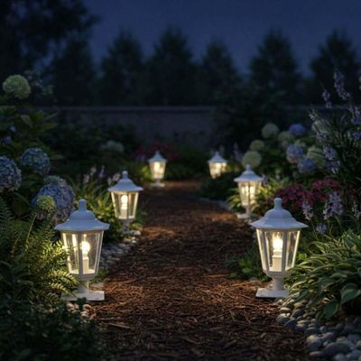 Kit 2 Balizadores para Jardim Luminária Externa em Alumínio Lente Transparente Clássico Grega Dital