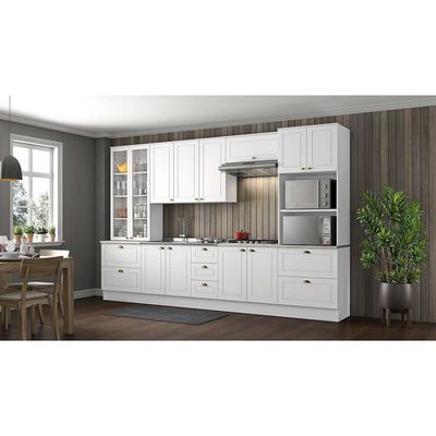 Balcão para Pia 120 cm 2 Portas 3 Gavetas Americana C353 Henn Branco