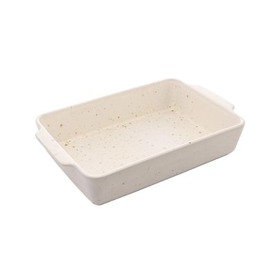 Refratário em cerâmica Wolff Mist 35x22x7cm branco matte