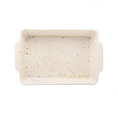 Refratário em cerâmica Wolff Mist 35x22x7cm branco matte