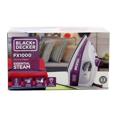 Ferro de Passar Roupa a Vapor Black & Decker FX1000 Branco/Lilás - 220V