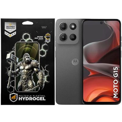 Kit Película Frontal + Traseira para Motorola Moto G15 - Proteção Completa - Gshield