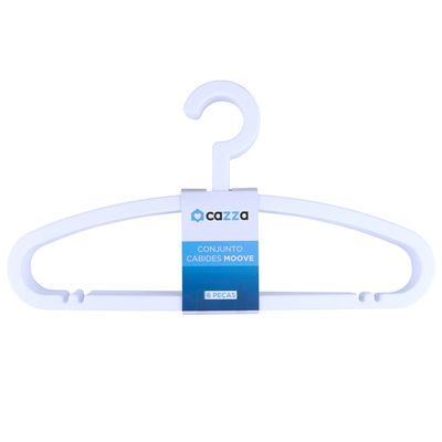 Cj cabides 6 pçs plástico Native CV244810 Cazza